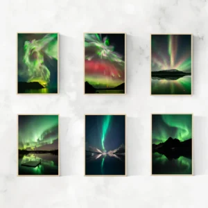 tirages photos cartes postales aurores boréales
