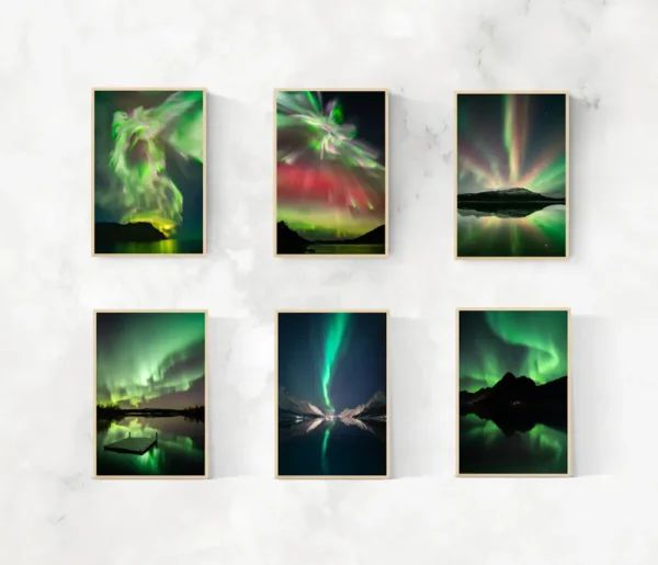 tirages photos cartes postales aurores boréales