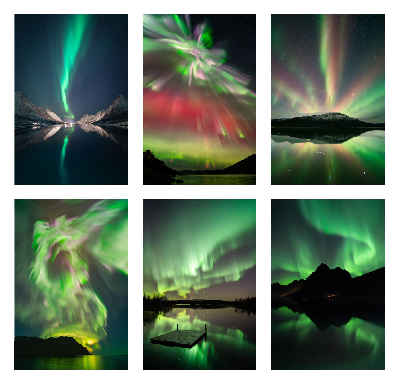 tirages photos cartes postales aurores boréales