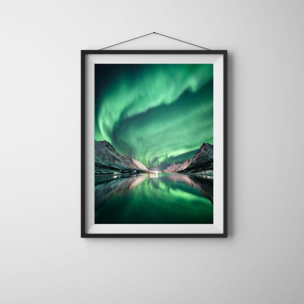 Tirage photo aurores boréales Senja norvege